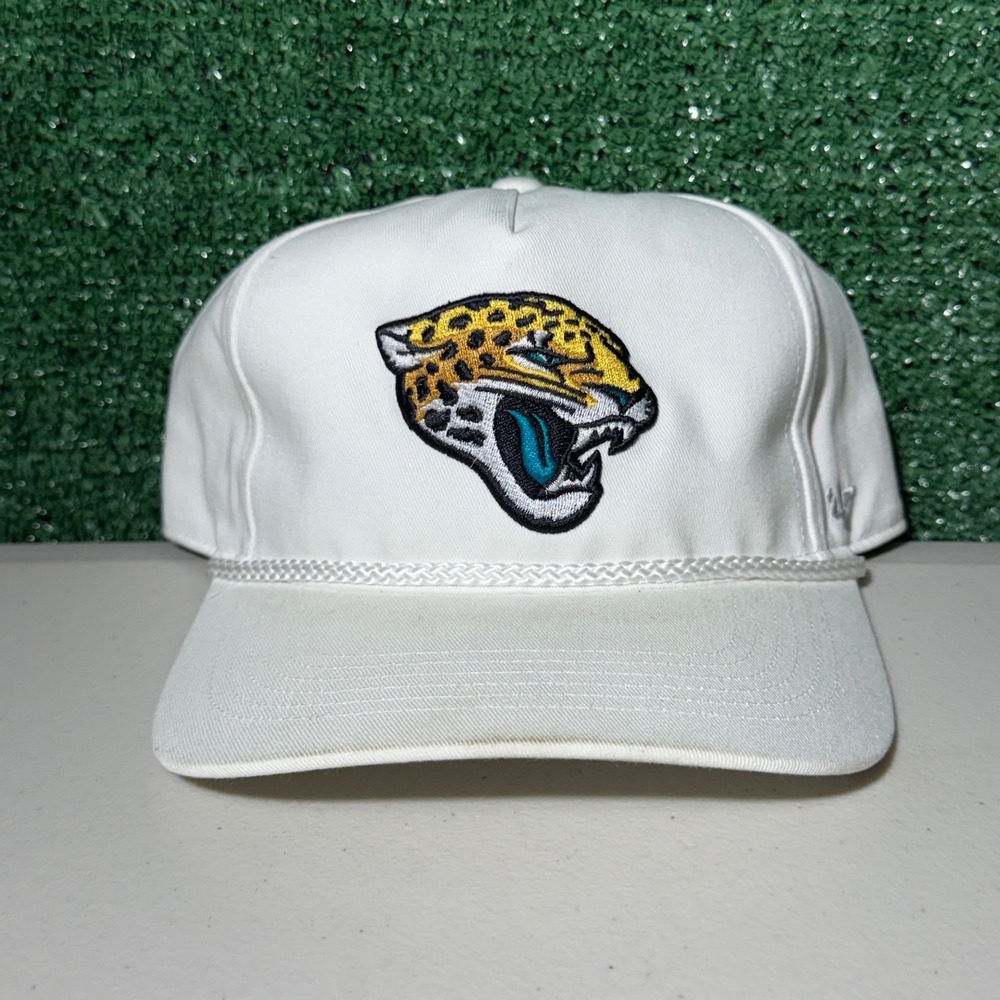 Jacksonville Jaguars Snapback Hat '47 Brand NFL White Rope Cap Unisex One Size